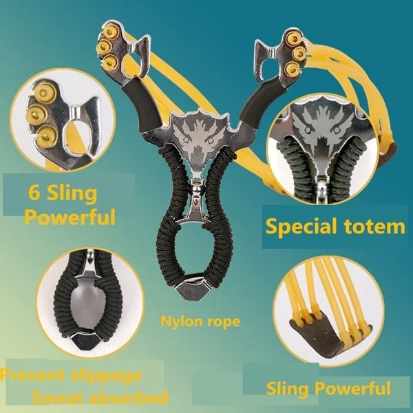 Рогатка Sirius уличная из тяжелого металла резиновая катапульта охотник поддержка