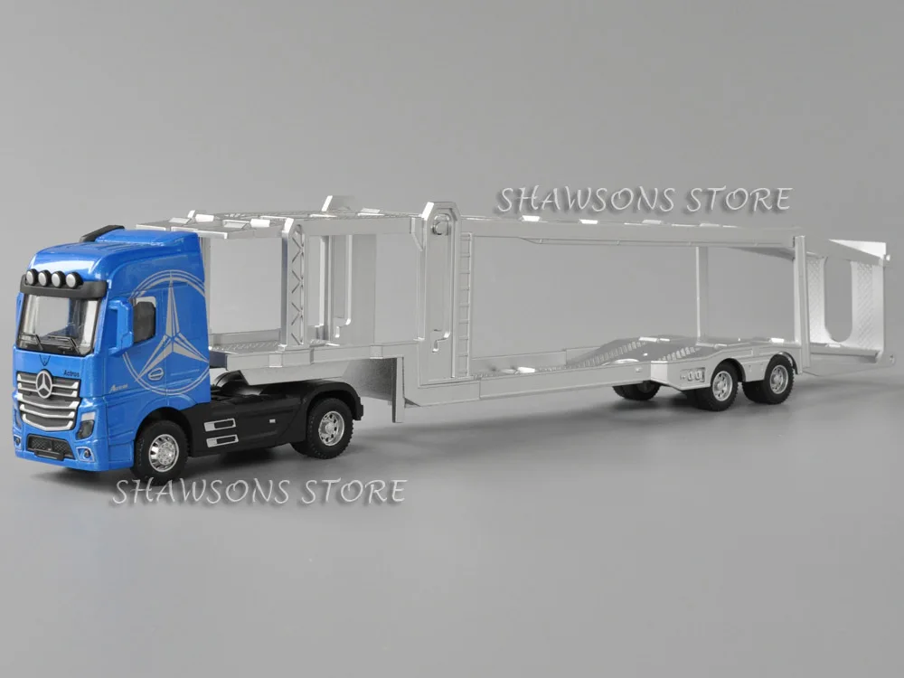 Модель литая автомобиля в масштабе 1:50 трактор Actros 40 см автовоз миниатюрная