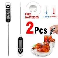 2pcs digital kitchen cooking food meat thermometer meat probe temperature meter pen type bbq temperature measurement tool