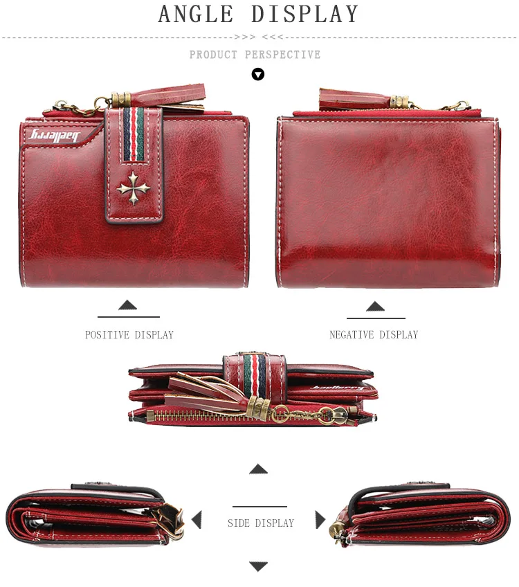 Популярный новый стиль короткий кошелек женский деловой тисненый