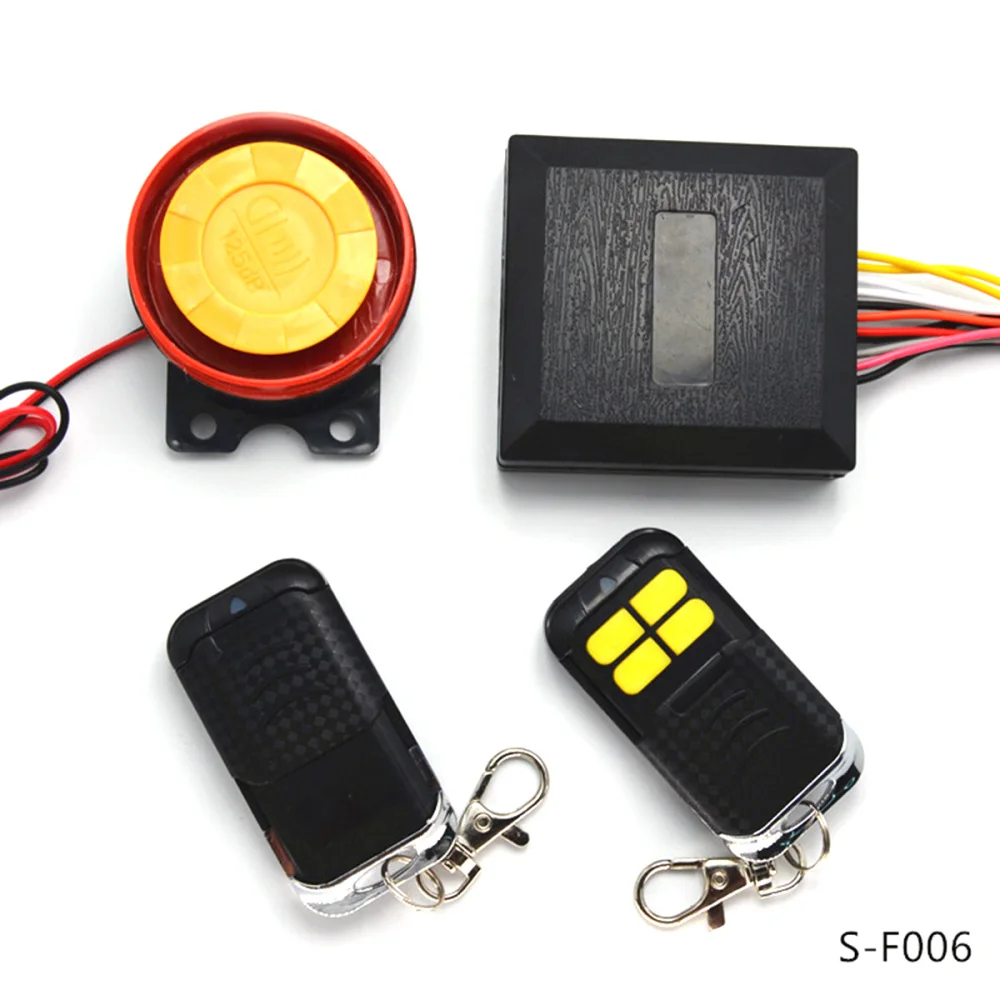 

Motorcycle Alarm System Anti-theft Horn Alarm Warner with Cutting Off Remote Engine Start Arming Disarming