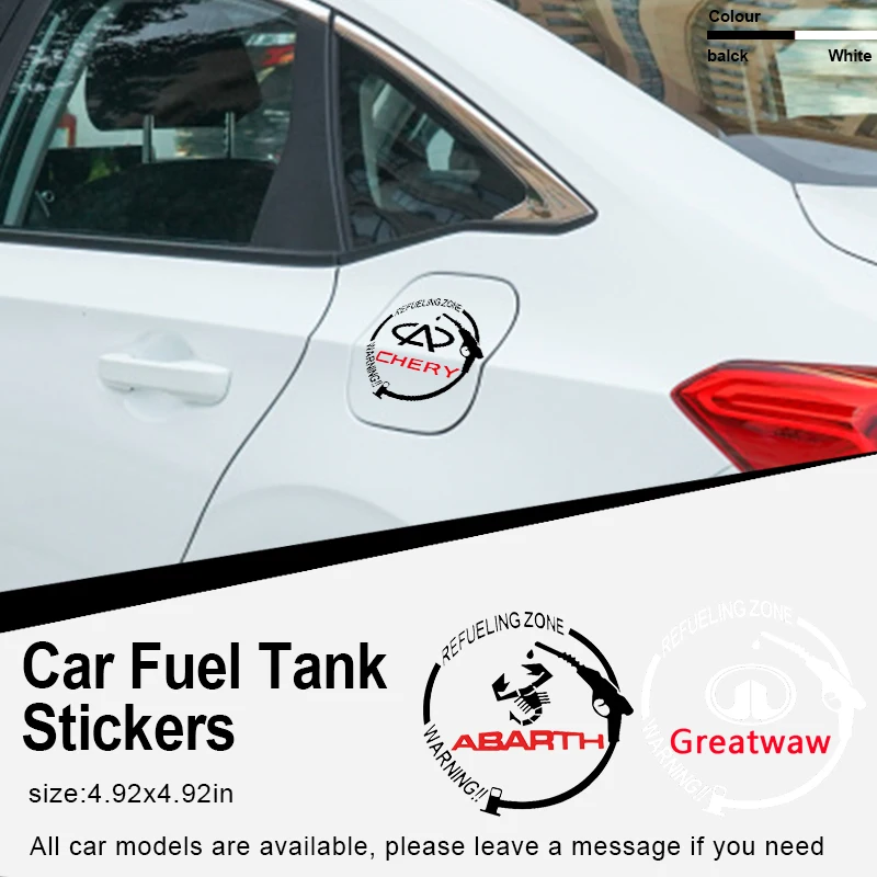 1pcs Car Black and White Logo Fuel Tank Cap Sticker for Jaguar Xf Android X250 Xe F E Pace X Type Carrtete Pesca Car Accessories