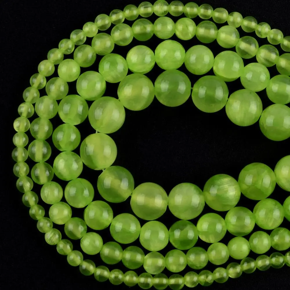 Оптовая продажа бусины из натурального зеленого нефрита круглые космические