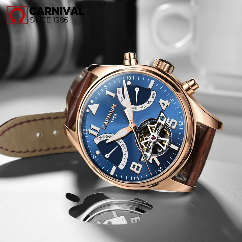 Часы наручные мужские автоматические брендовые роскошные механические модные с