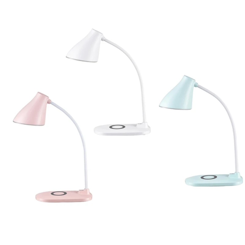 

USB Wireless Charger LED Table Lamp with Touch Control Reading Light Fast Charge