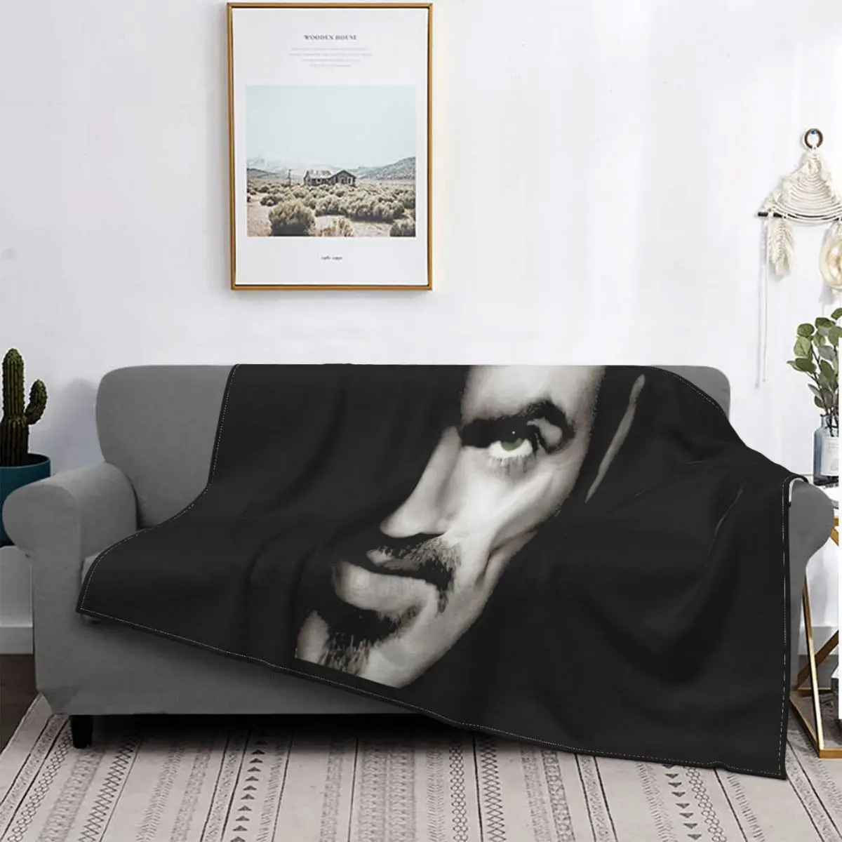 

Manta a cuadros para cama, toalla de playa de lujo, 150, George Michael