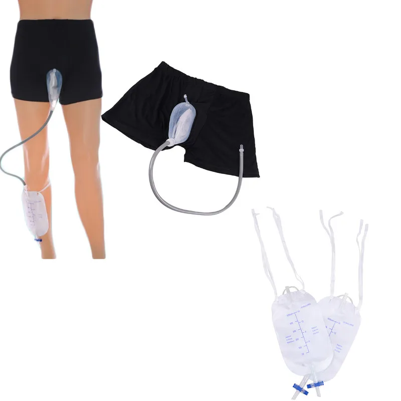 Мочеприемник многоразовый для мужчин силиконовый мочи писсуар с катетером