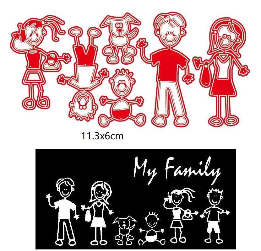 

New Family members craft die metal cutting die scrapbook stamp carving paper card stamping die new DIY die