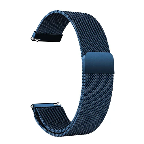 blue Ремешок 20 мм/22 мм для Huami Amazfit GTS/Bip lite/GTR 42 мм/pace/GTR 47 мм/stratos band milanese loop bracelet smart watch band - Цвет ремешка: blue