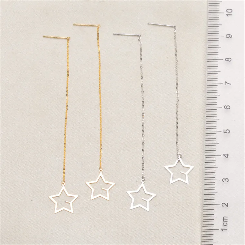 

Genuine 18K Yellow Gold Earrings Ear Hook Ear Line Earring Blank Bracket DIY For Women Earring Jewelry Accessories Bijoux