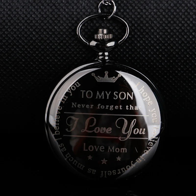 К моему сыну карманные часы шаблон стимпанк Ретро Винтажные кварцевые с римскими