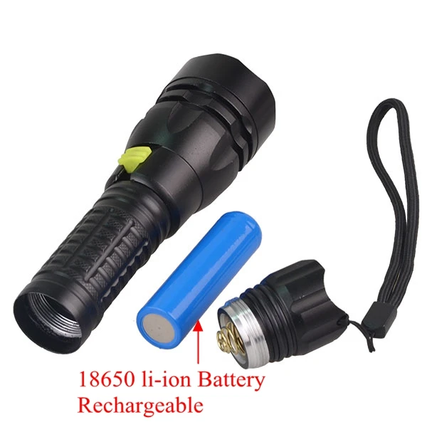 TMWT 18650 ультрафиолетового Фонари 3 W XPE LED сильный фиолетовый свет 385nm 395nm Подводные 100 м УФ-Дайвинг фонарик