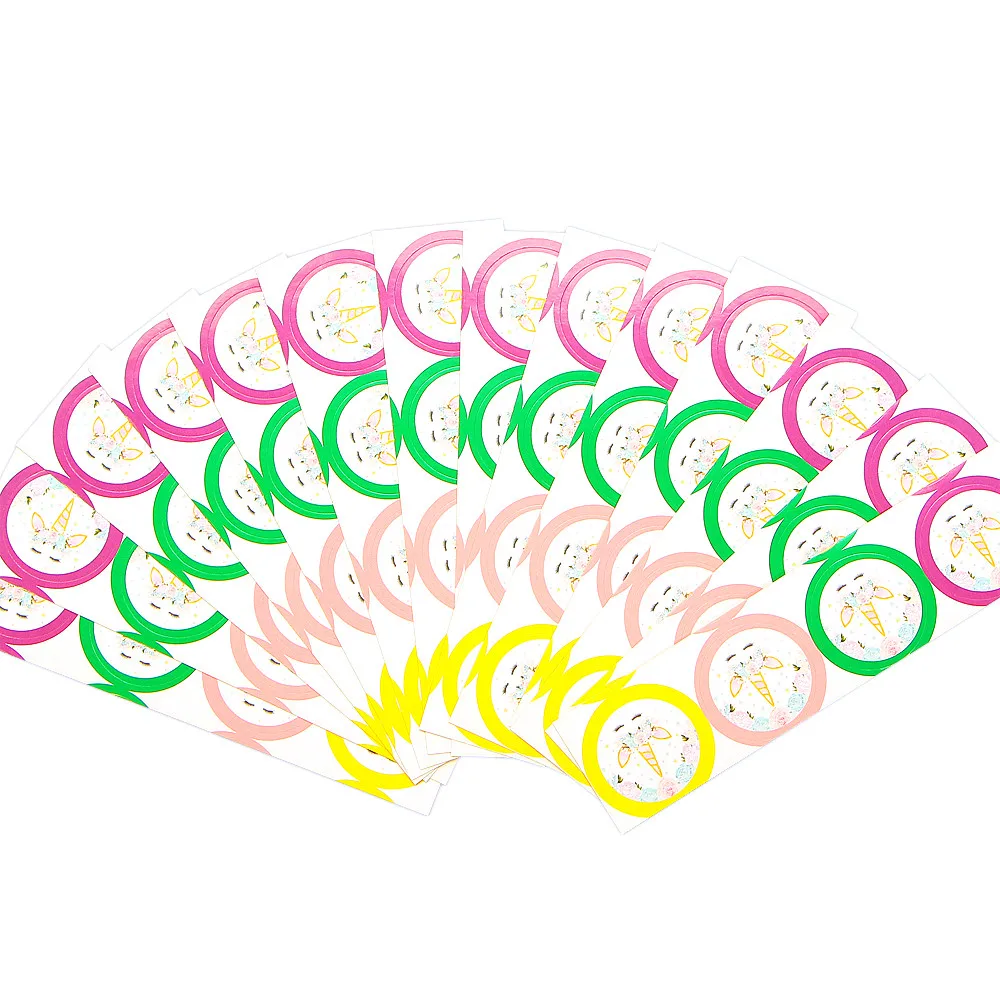 40 шт./лот единорог конфетный мешок наклейка сделай сам скрапбук украшения