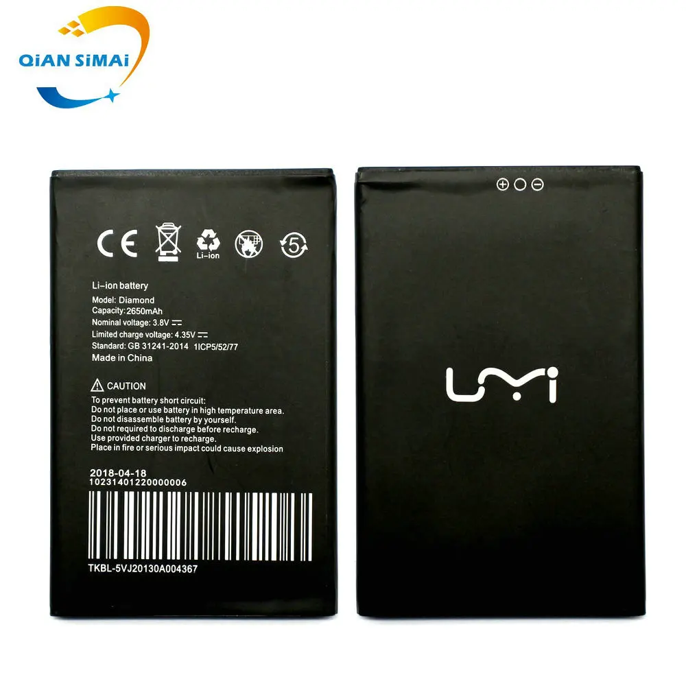 1 шт Высокое качество Новые звездочками с оригинальными стразами Батарея для Umi