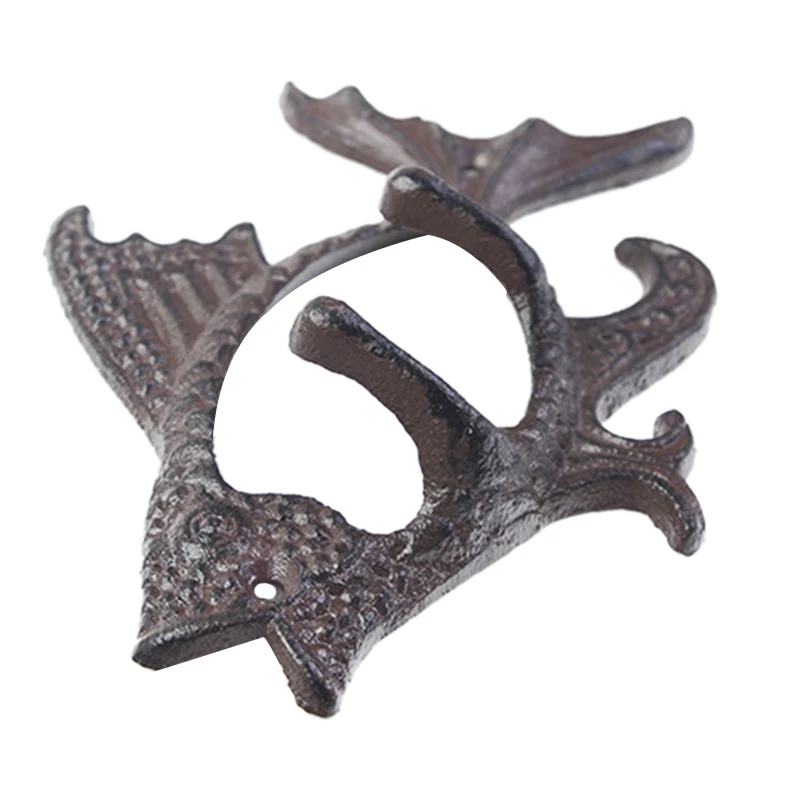 Рыба с двумя крючками океан серии чугунный настенный крюк настенное крепление