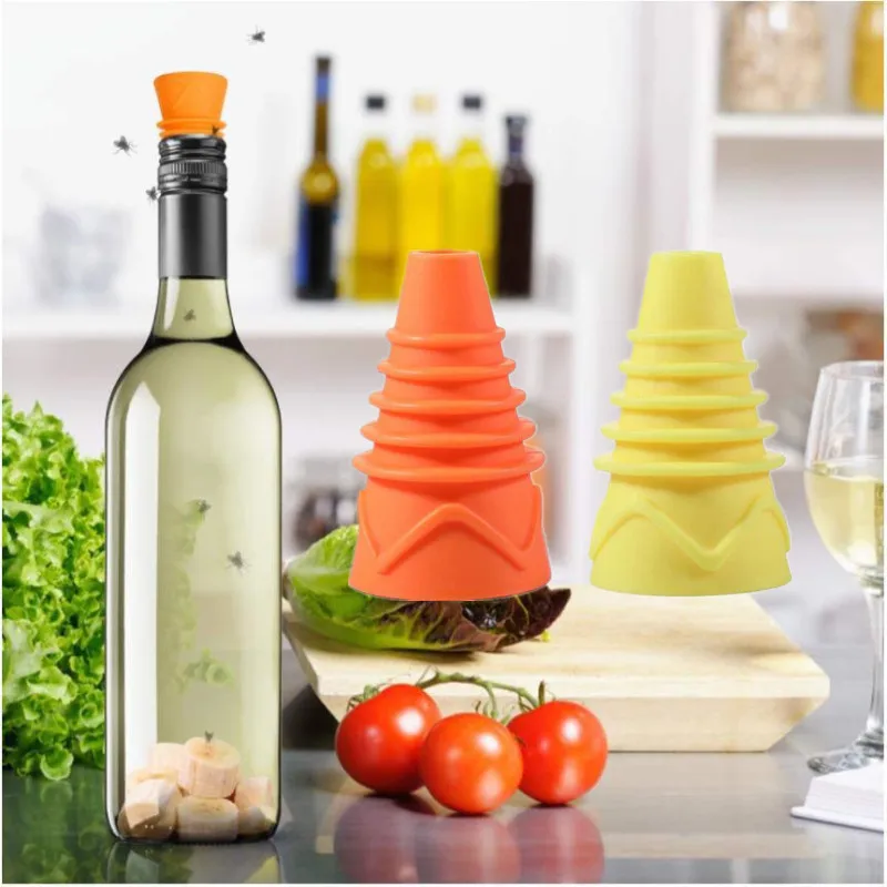 

Fruit Fly Traps For Kitchens Flexible Reusable Control Fruit Flies Catcher Killer Home Garden Kitchen For Home Garden Fitting