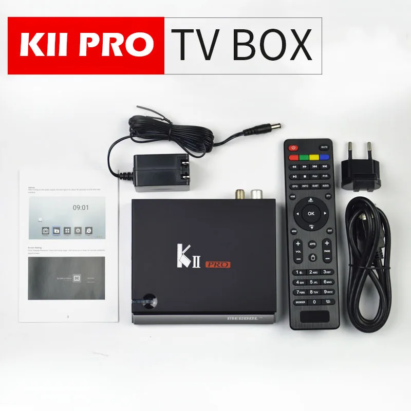 MECOOL KI Pro Декодер каналов кабельного телевидения KIII Pro DVB T2+ S2 Android ТВ коробка 3g 16G Amlogic S912 DDR4 Octa Core 4K Поддержка CCcam IP ТВ set top tv Box - Цвет: KII PRO TV BOX