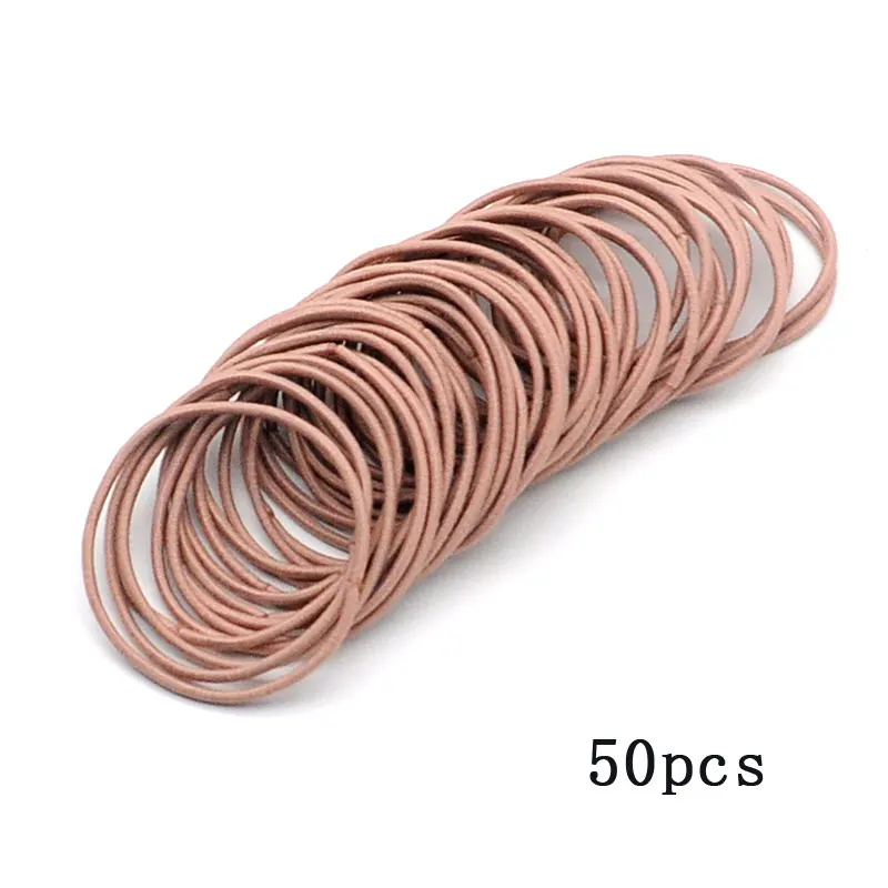 50 шт./лот нейлоновые резинки для волос 5 см держатель конского хвоста женские аксессуары волос|Аксессуары