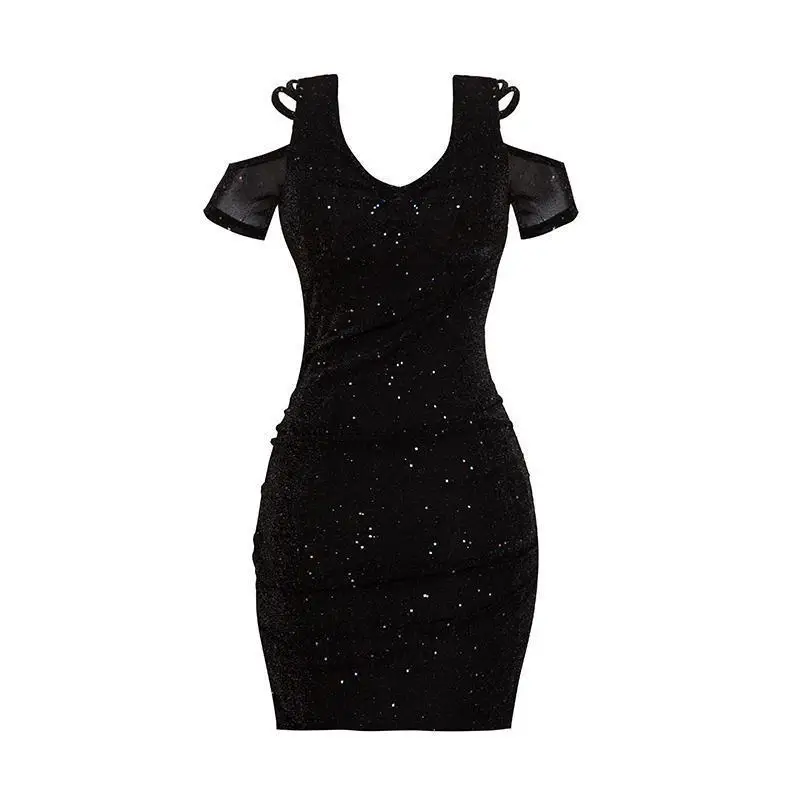 

2021 Summer party mini dress Fashion Dress V-Neck Short Sleeve Bodycon Slim Casual Bodycon Short skirt Women Sexy Dresses