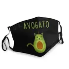 Кавайная маска для лица с авокадо и кошкой, Мужская Пылезащитная маска против смога, многоразовый респиратор