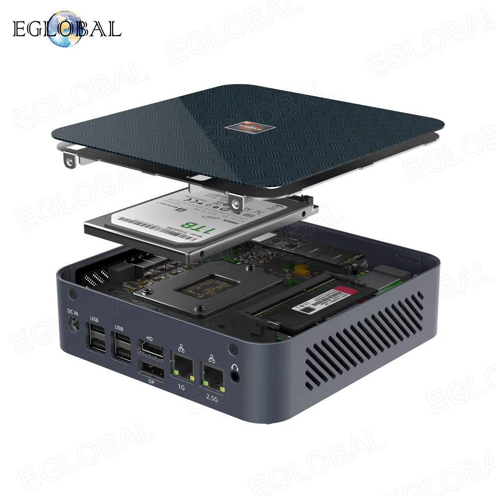 Новый игровой мини-ПК Eglobal Core i7-8705G AMD Radeon RX Vega M GH Graphics 2 * DDR4 NVMe компьютер для Windows 10 ETH