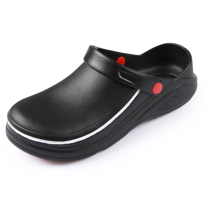 

Slip On Resistant Chef Shoes Cook Clogs Non-slip Waterproof Oil-proof Kitchen Work Shoes Garden Safety Shoes Unisex Size 36-47
