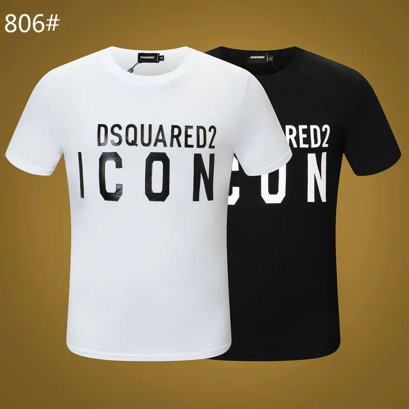 

DSQUARED2 New Men's Women's Printed LettersRound Neck Short Sleeve Street Hip Hop Pure Cotton Tee T-Shirt 806