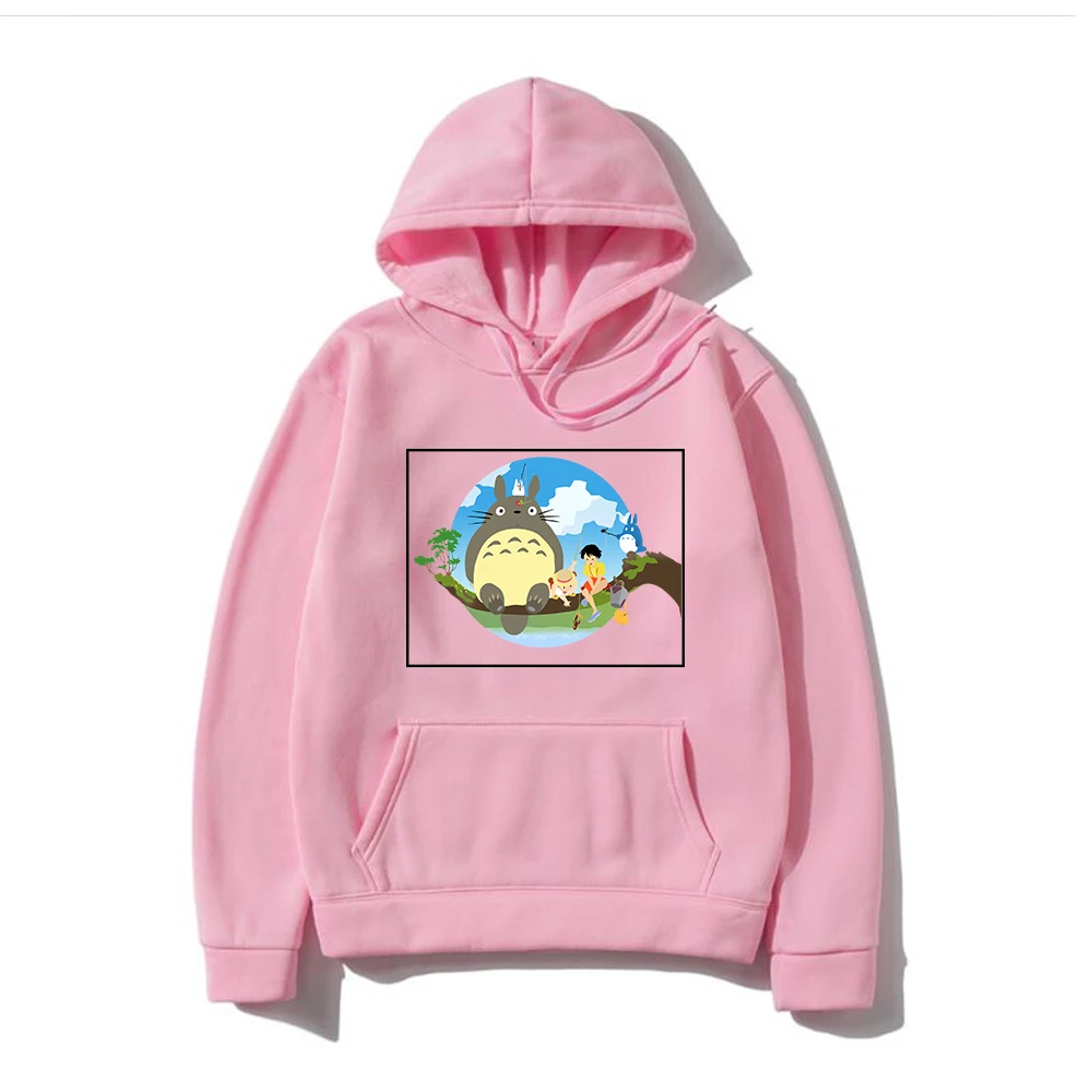 

Толстовка Totoro мужская с капюшоном, свитшот с рисунком аниме, большие размеры