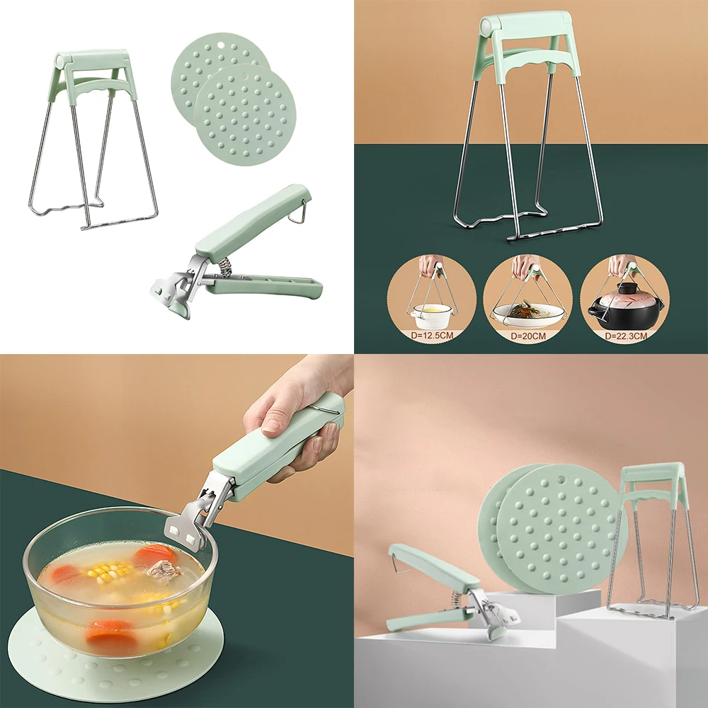 4 шт. зажим для чаши из нержавеющей стали захват горячей посуды захвата