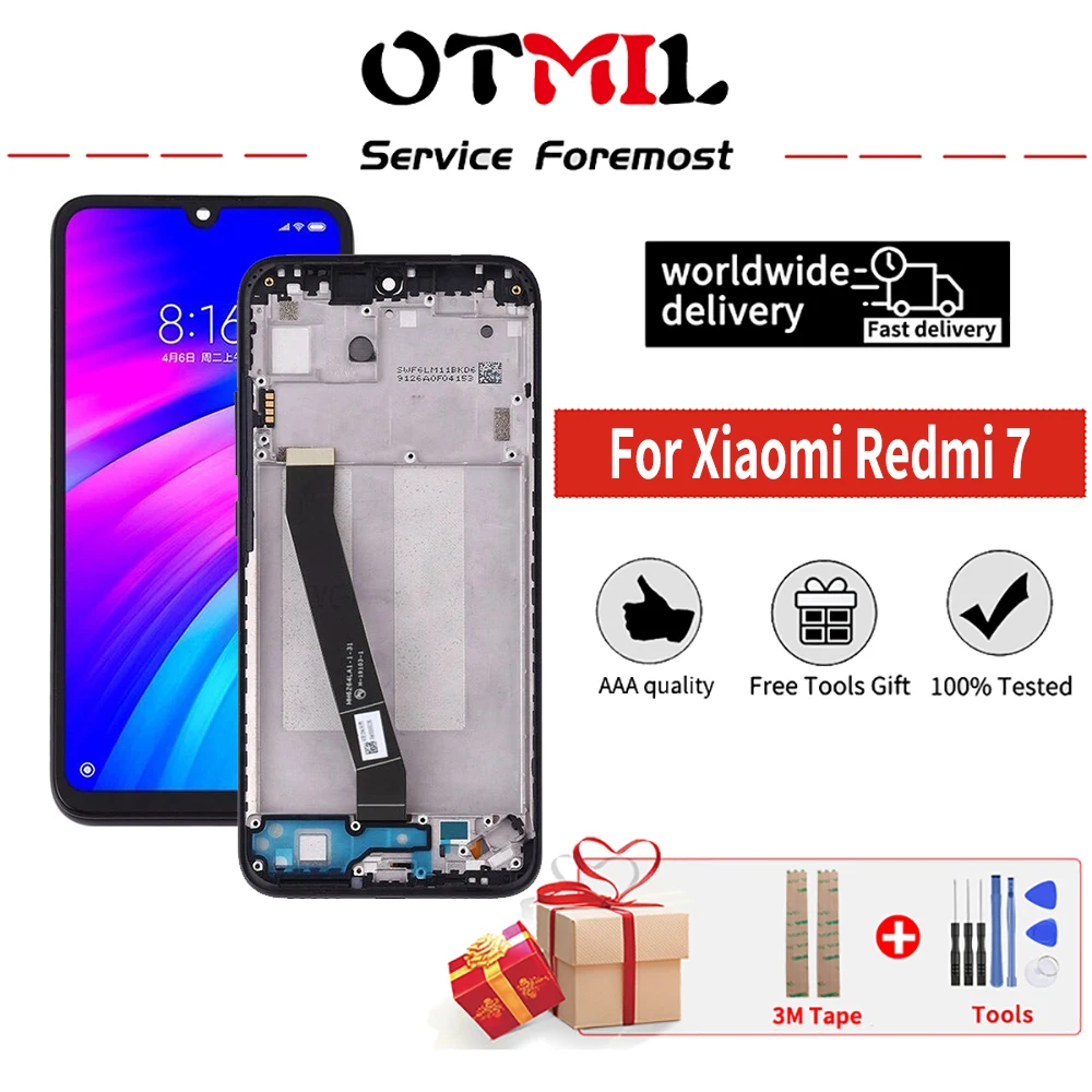 

6.26" Original LCD Screen For Xiaomi Redmi 7 LCD Display Touch Screen Assembly Digitizer Replacement Free Tools For Redmi 7 LCD