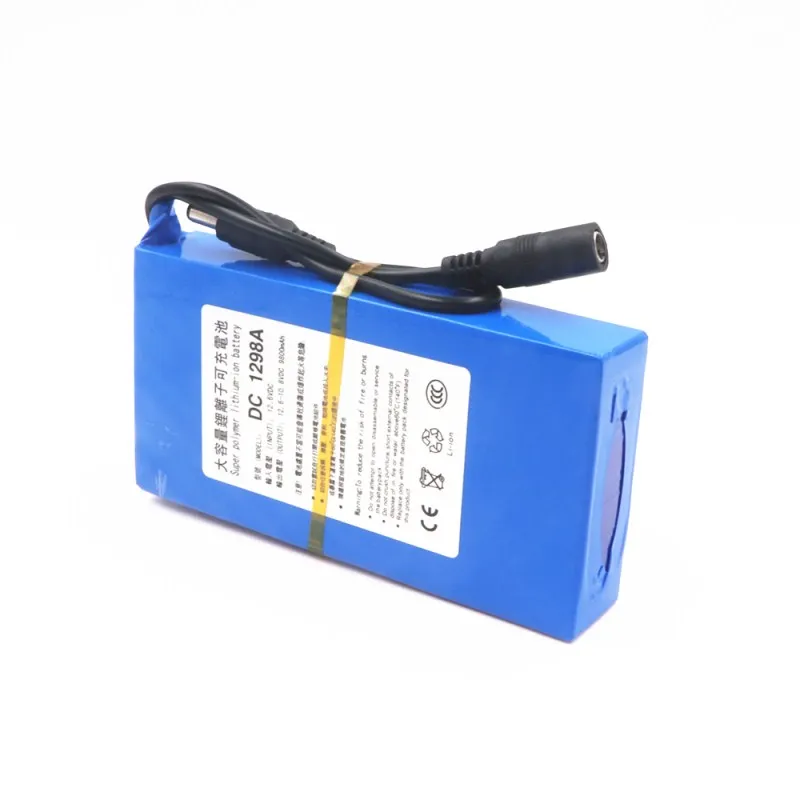 

100% Durable DC 12V 9800 MAH High Capacity Lithium ion rechargeable battery AC Charger (US/EU Plug Hot Sale Promotion free drop