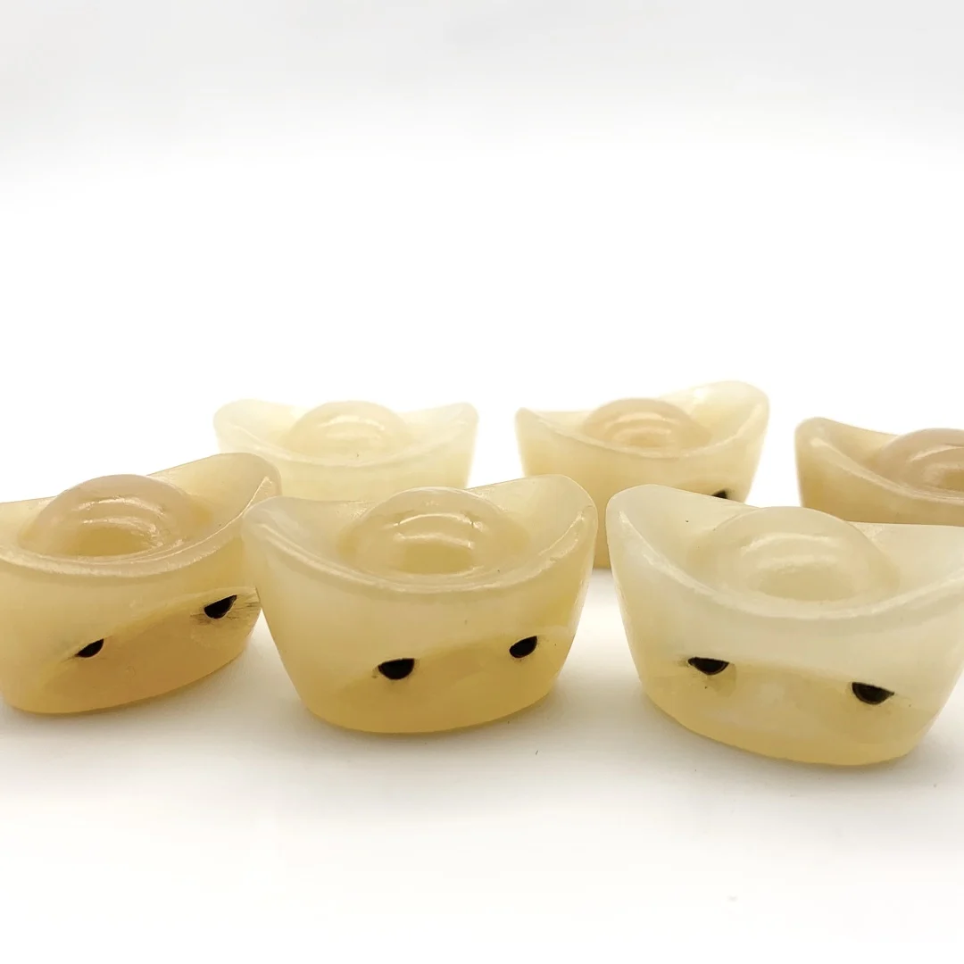 1 шт. натуральный желтый топаз кварц камень вырезанный Слитки форма ежа резной