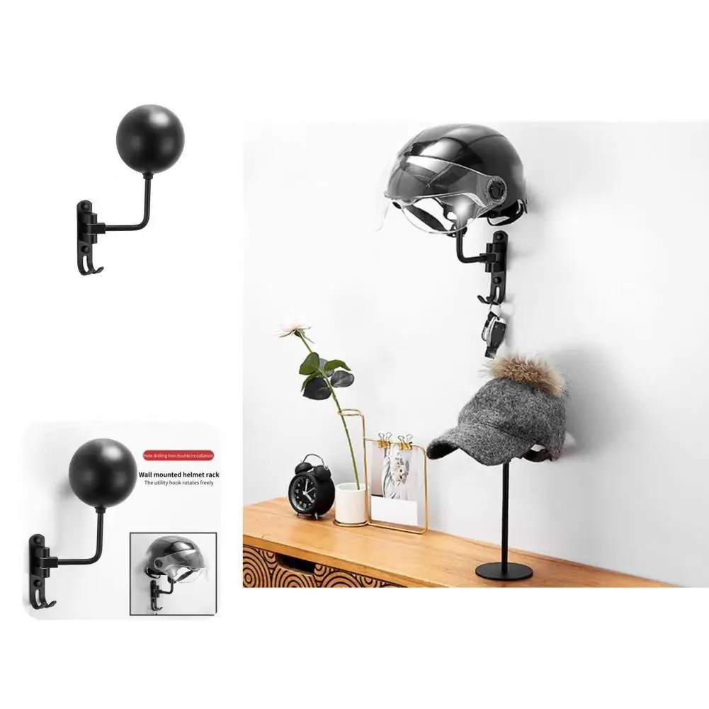 

Helmet Wall Rack Useful High Strength Helmet Hanger Stable Not Easy To Deform Helmet Hanger