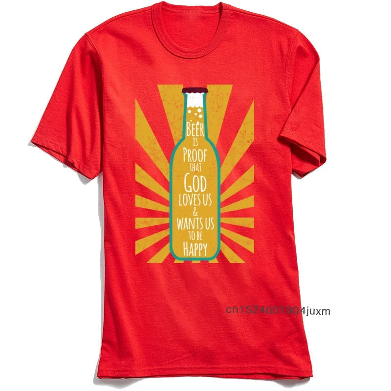 Мужские футболки с надписью God Loves Us летние топы футболка Beer Lover из 100% хлопка