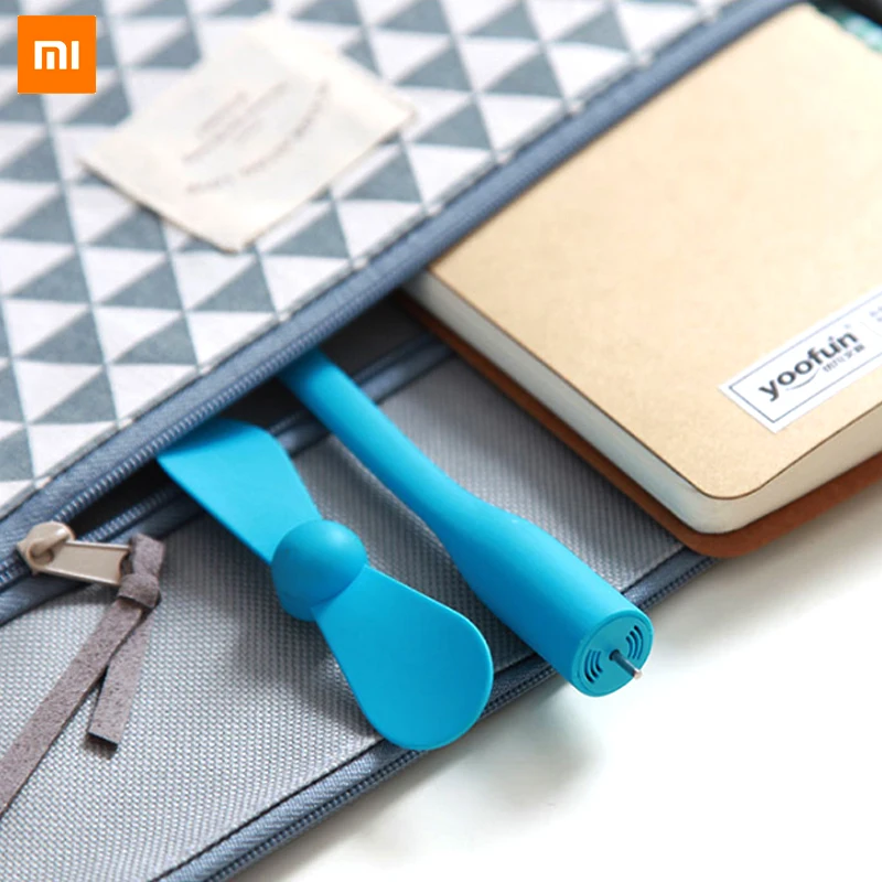 Xiaomi Портативный Гибкий мини USB вентилятор гибкие съемные USB гаджеты низкая мощность для банка питания для ПК для ноутбука для OTG