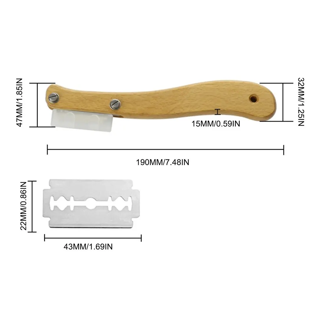 

Wooden Handle Bread Cutter Dough Trimming Bread Knife Baguette French Toast Slicer Cutter Dough Scoring Lame Cutter Baking Tool