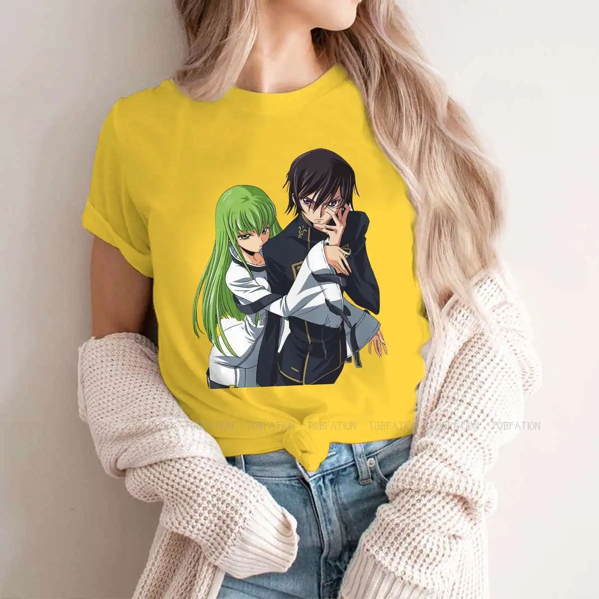 

Повседневная футболка CC, оригинальные топы GEASS Lelouch of the Rebel, футболка для отдыха 4XL 5XL, женская футболка, одежда в подарок