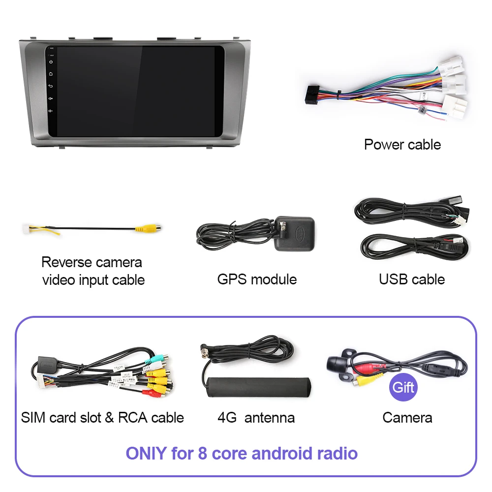 ebilaen car radio multimedia player for toyota camry 40 2006 2011 autoradio android 10 0 gps navigation tape recorder stereo bt free global shipping