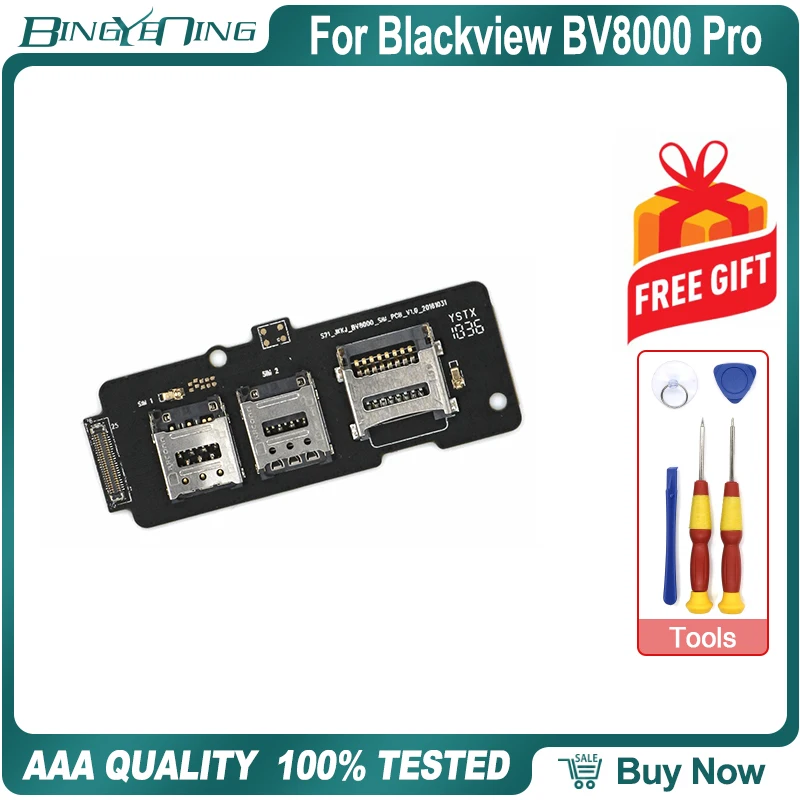 100% Новый оригинальный держатель для SIM/TF карт плата смартфона Blackview BV8000 Pro
