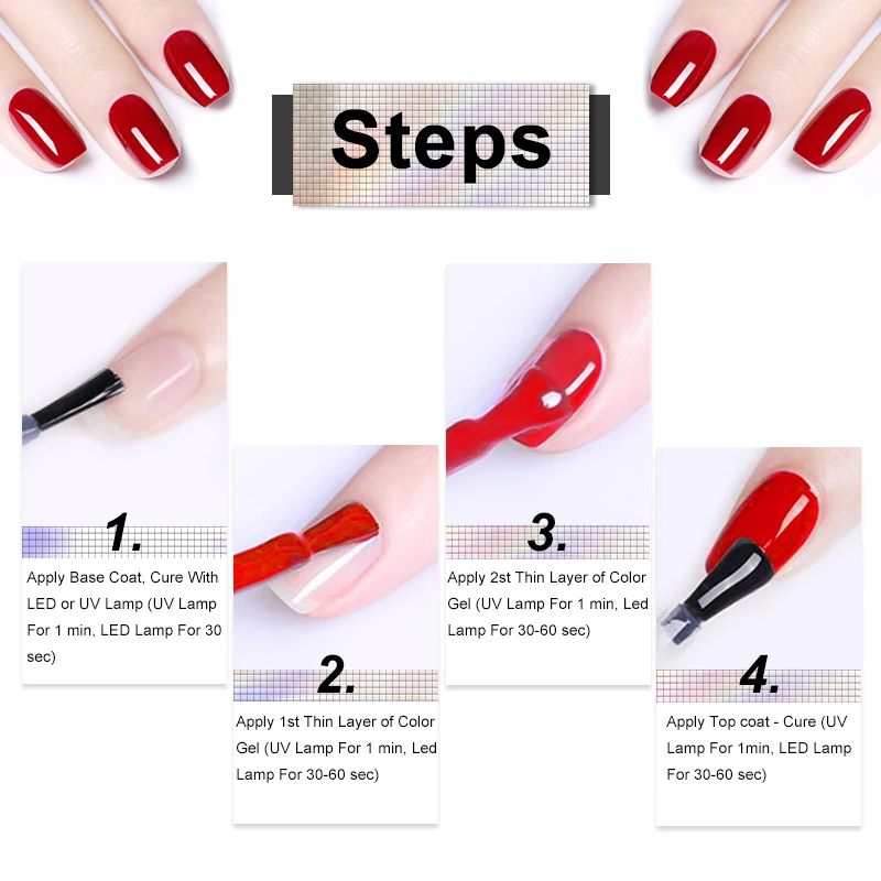 

MIZHSE Gel Polish 6Pcs Varnish Soak Off UV Gel LED Semi Permanent All For Manicure Nail Art Gel Polish Kit Nail Polish