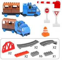 diy track toy 63 pcs oversize bricks track set building block assembly children game toys for kids educational gifts