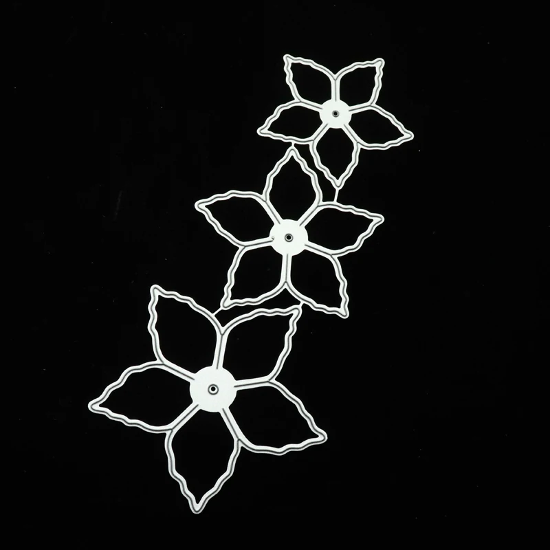

JC New Design Metal Cutting Dies 3pcs Nice Flowers Scrapbooking DIY Punch Blade Card Make Stencil Craft Mold Mould Decoration
