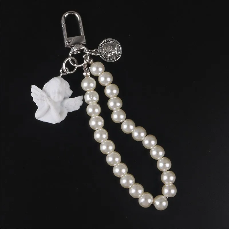 Японский жемчуга в виде ангела кольцо для ключей влюбленных брелок из Airpods