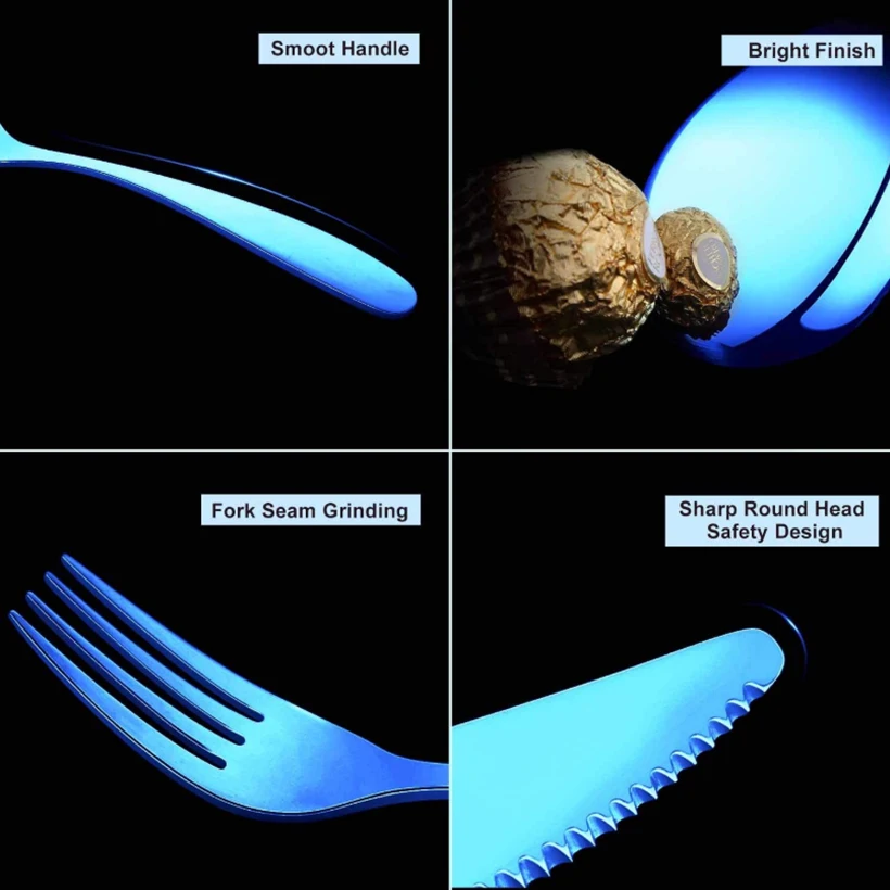 Набор столовых приборов из 4 предметов столовая посуда нержавеющей стали