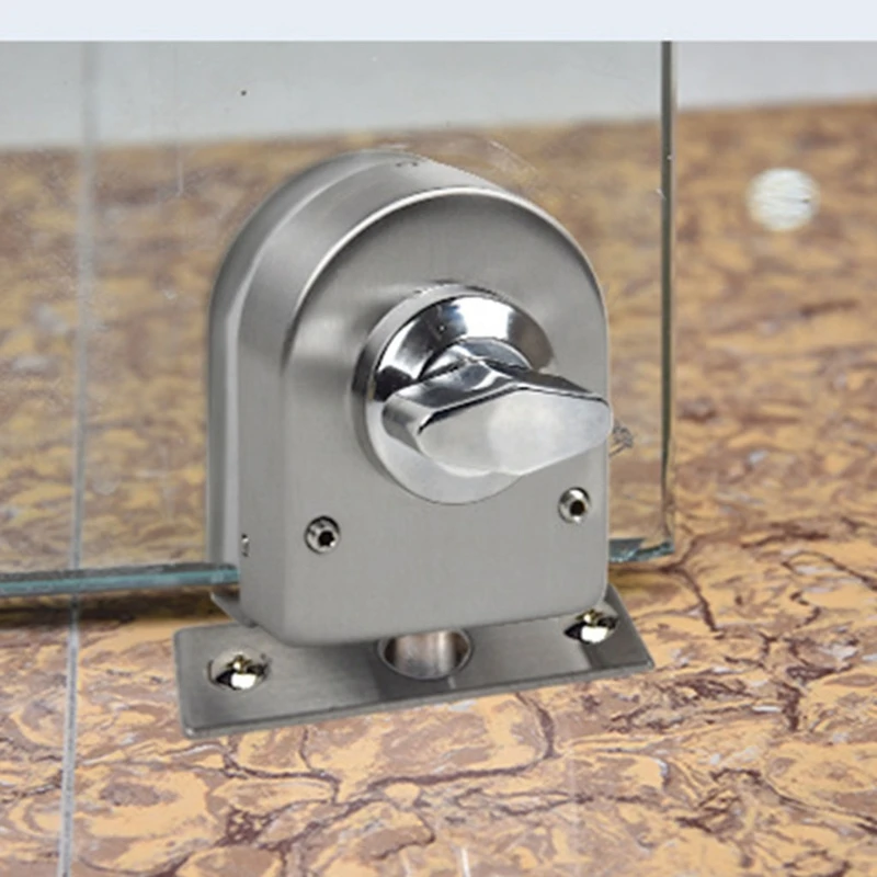 

Stainless Steel Glass Door Lock Floor Latch Lock Bolt Ground Lock for Bathroom