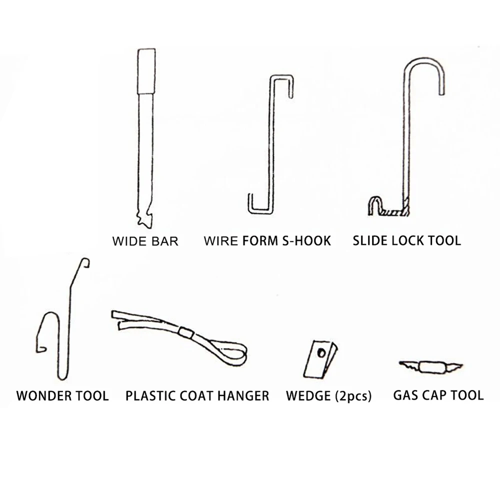Горячая Новинка 9 шт. универсальный ключ для автомобильной двери Lost Lock Out