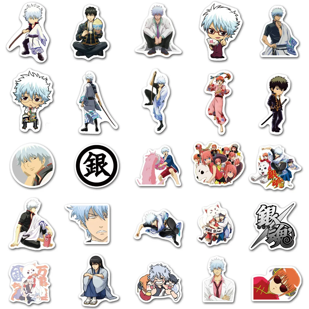 Наклейки GINTAMA из японского аниме сделай сам Детские Стикеры для игрушек