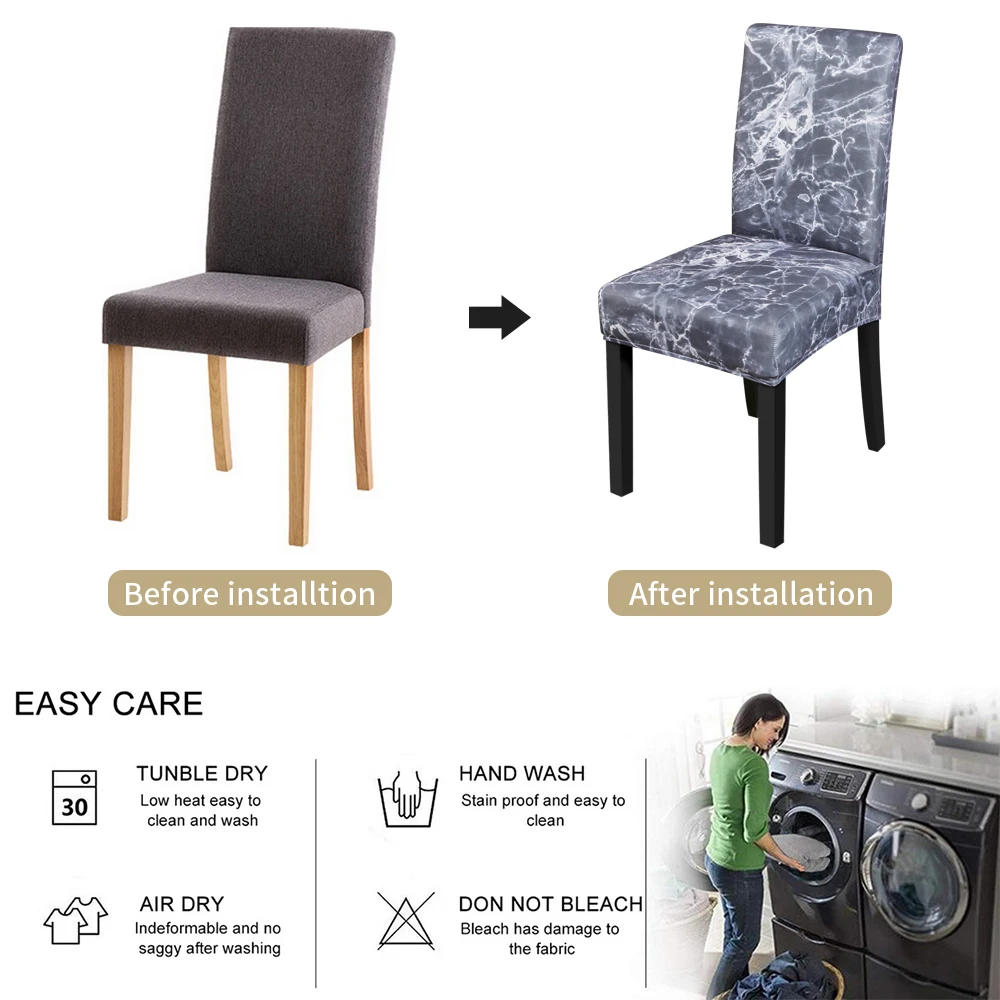 Эластичный чехол для обеденного стула 1/2/4/6 шт. эластичные Чехлы защита от пыли