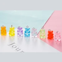 diy earrings necklace pendants gummy bear gifts candy charms jewelry 10pcsset