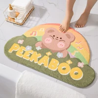 60x90cm cartoon cloud semi circle bathroom carpet absorbent mat home living room rugs and carpets pink rug bed room anime rug